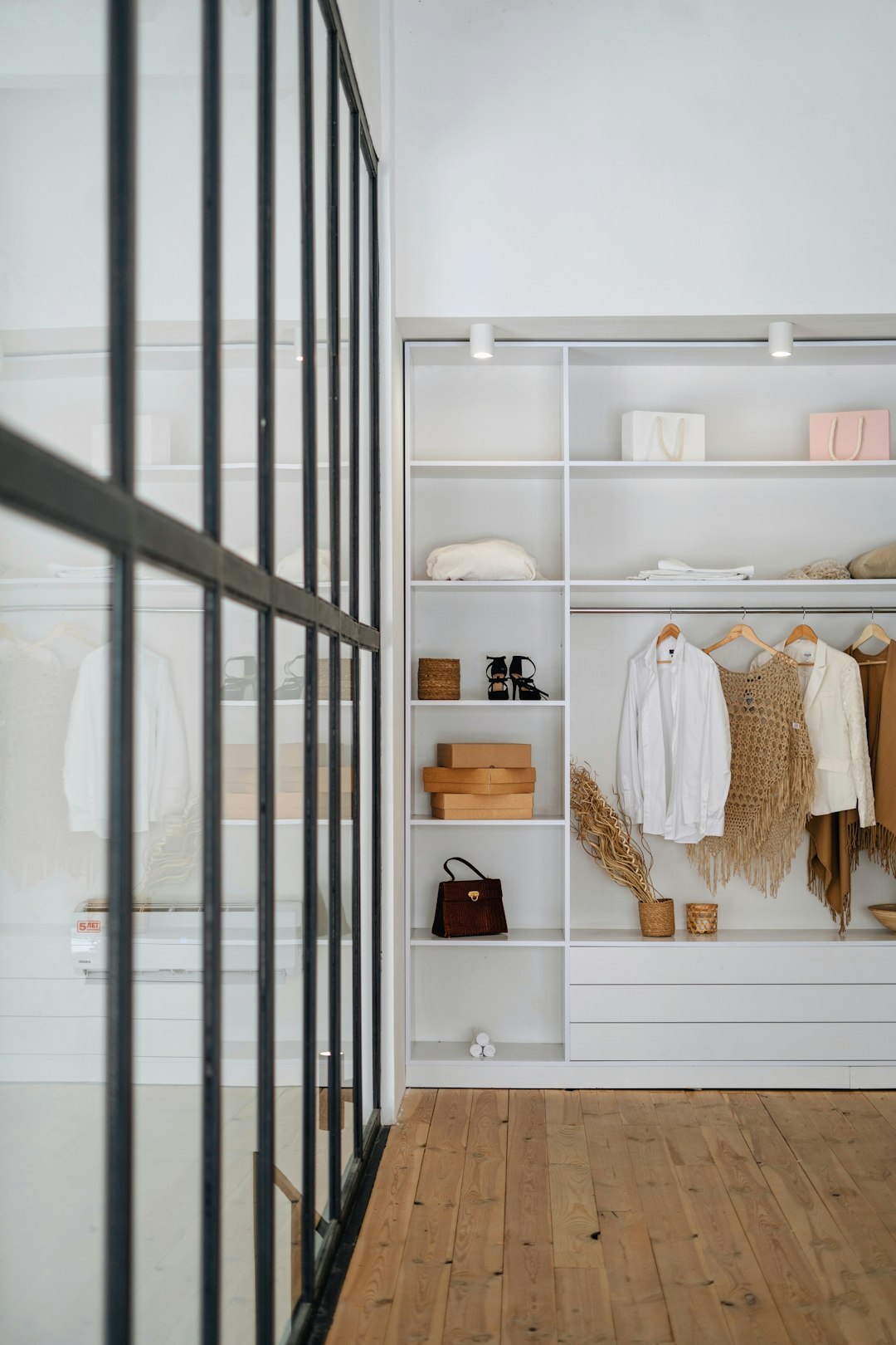 tidy organized closet interior