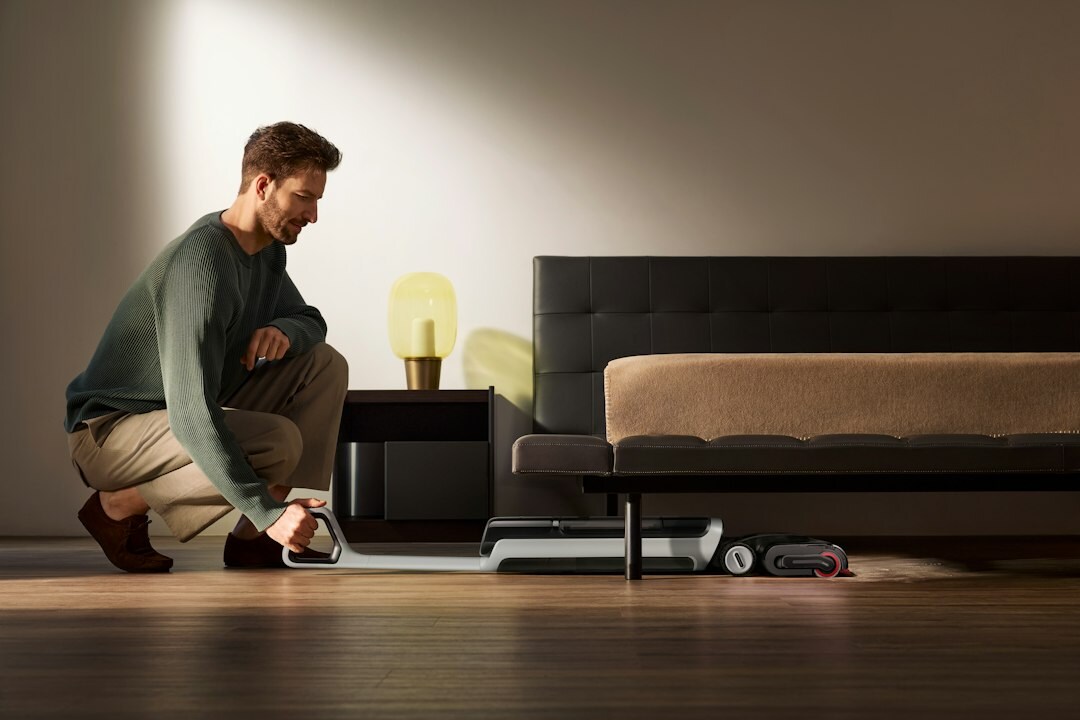 modern living room cleaning