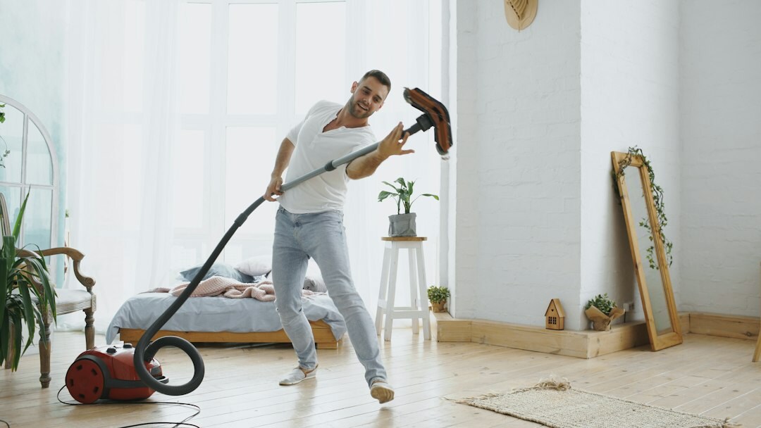 person mopping floor
